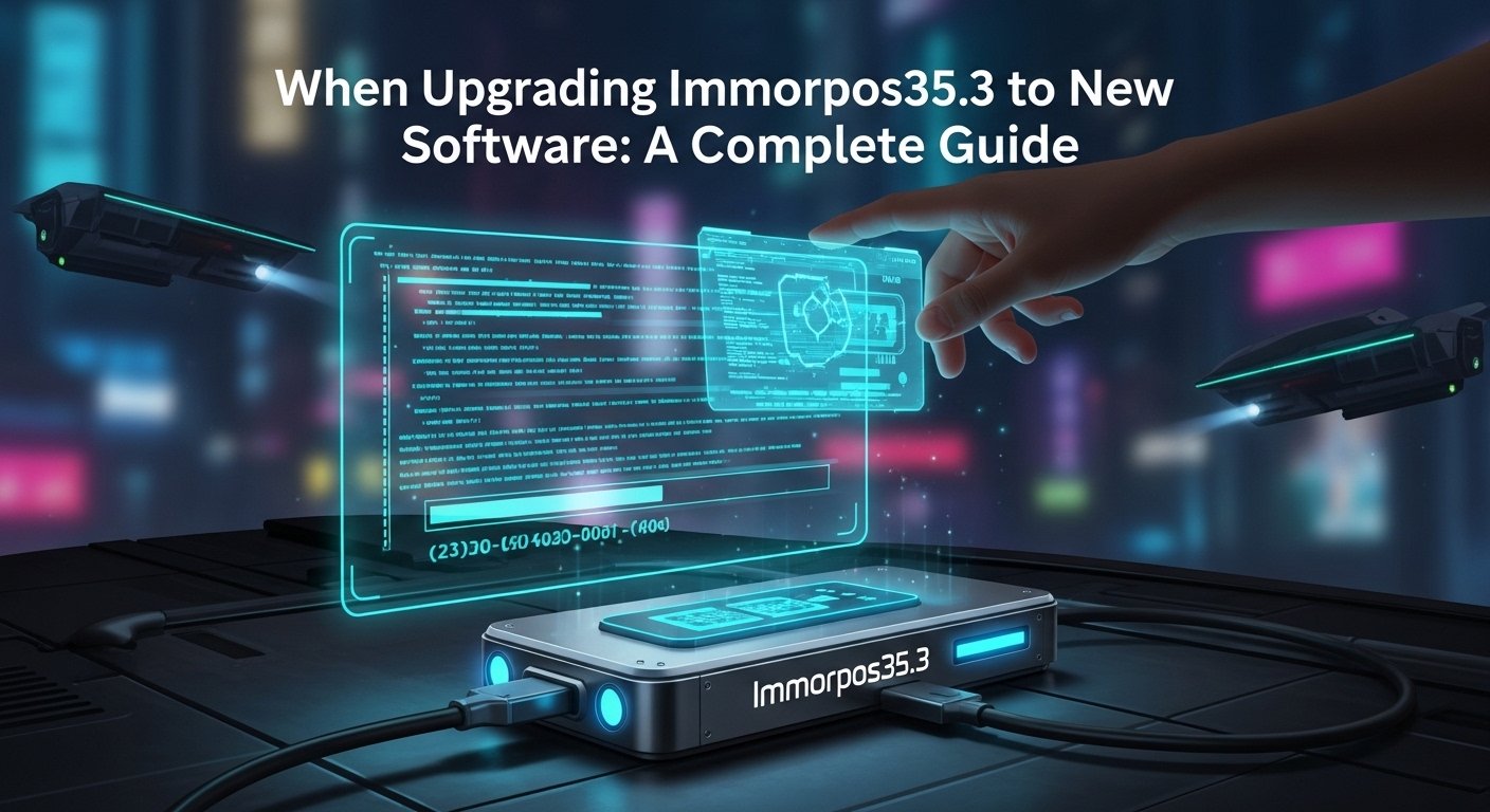 when upgrading immorpos35.3 to new software